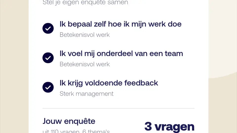 Stel je eigen medewerkersonderzoek samen