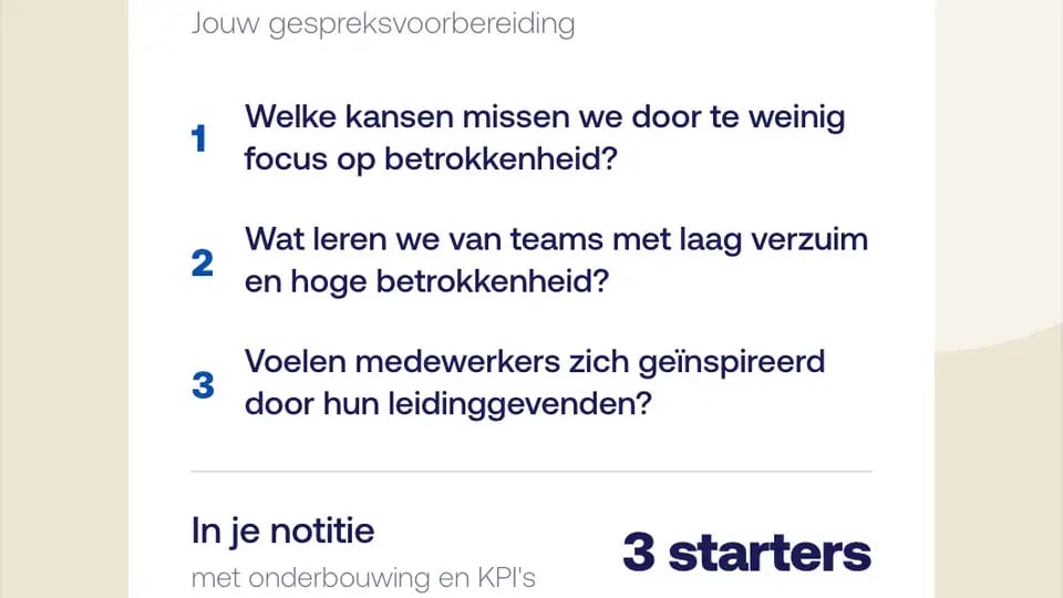 Zet betrokkenheid op de directieagenda