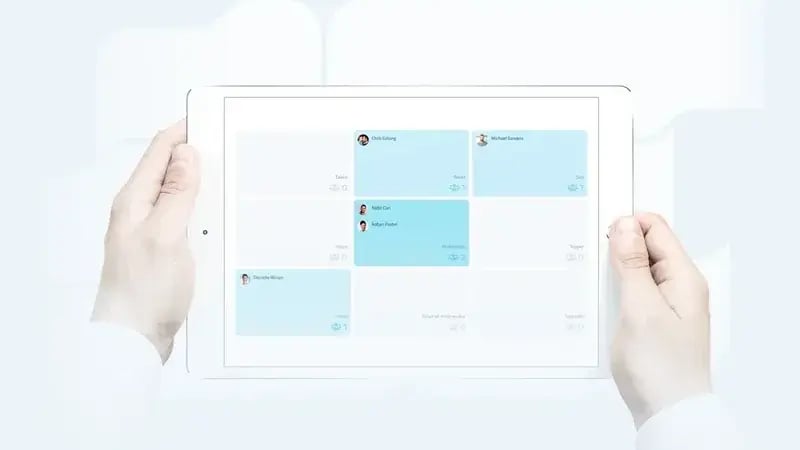Het talentoverzicht van Dialog op een tablet