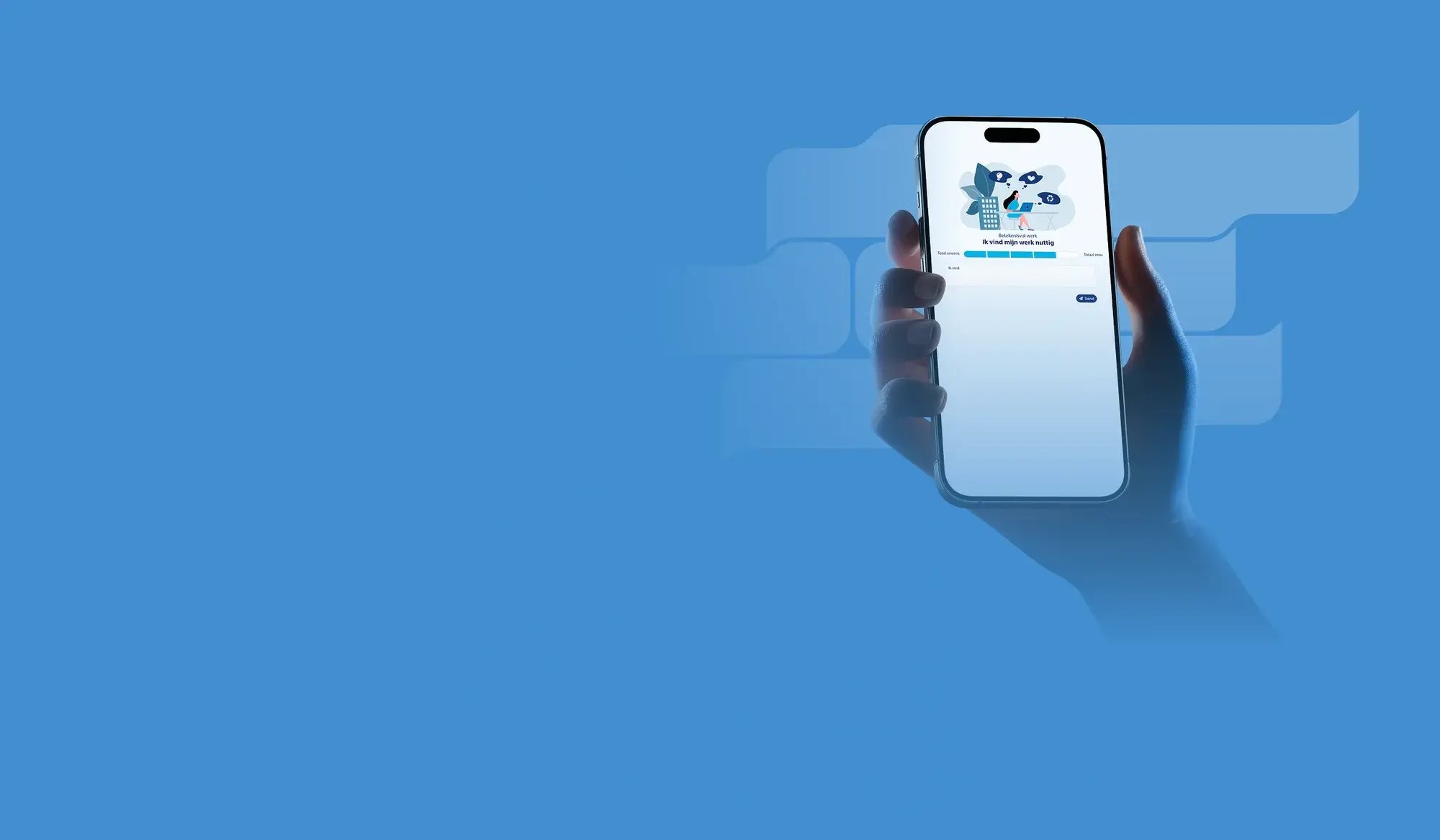 Een betrokkenheidspeiling van Dialog op een telefoon